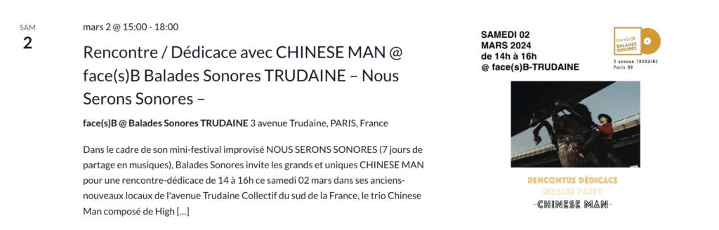 chineseman 2 mars 2024 balades sonores