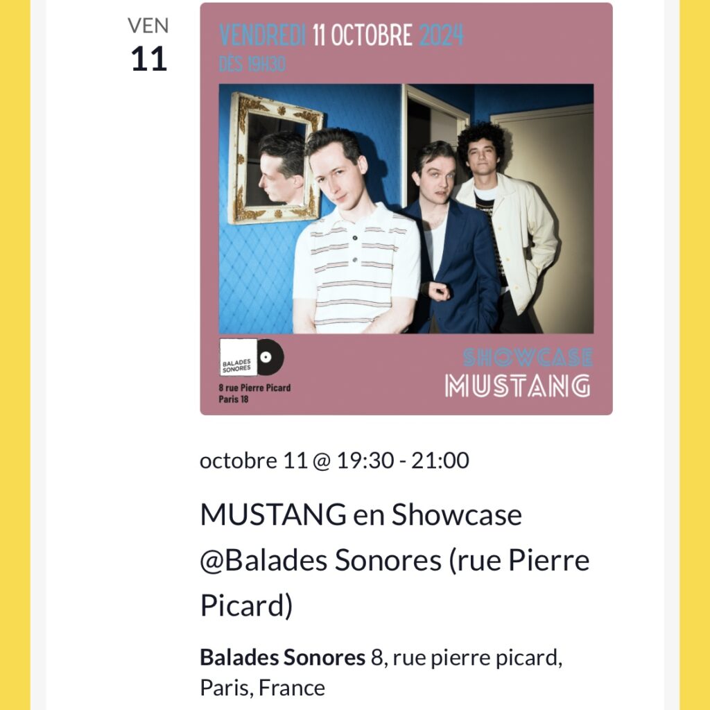 showcase mustang 11 octobre