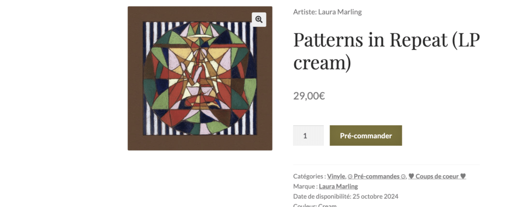 Laura Marling Patterns in Repeat (LP cream)