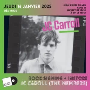 JC Carroll 16 janvier 2025 @ balades sonores